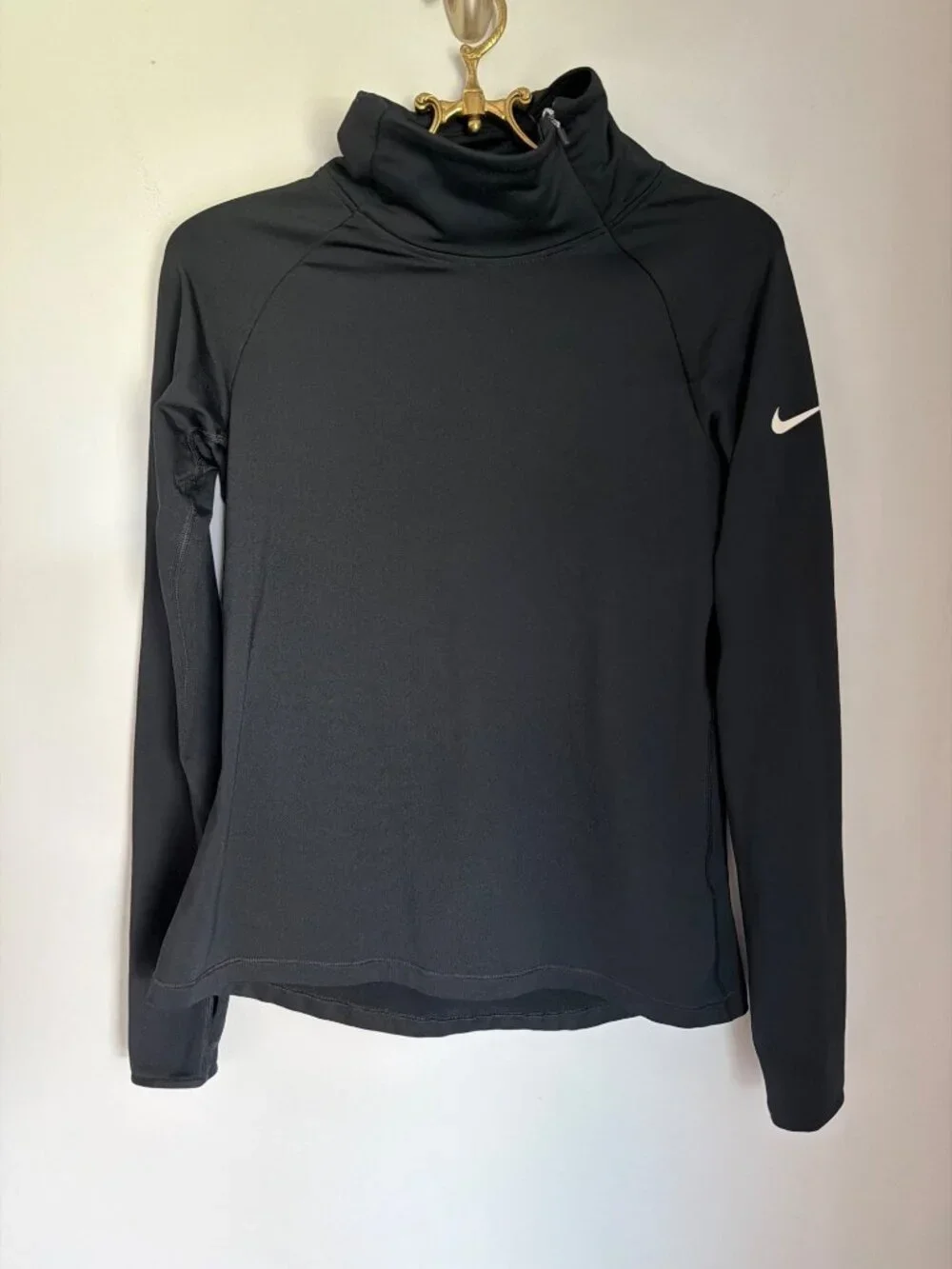 Nike Pro Dri-FIT Funnel Neck Long Sleeve Pullover Black Women’s Large
